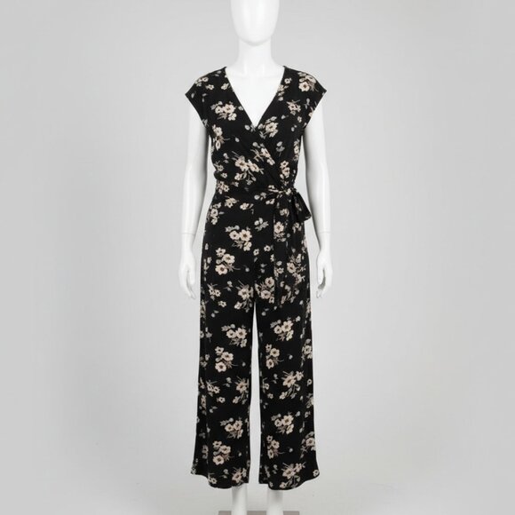 NWOT Sienna Sky Womens Black Floral Print Jumpsuit XS - Picture 2 of 11